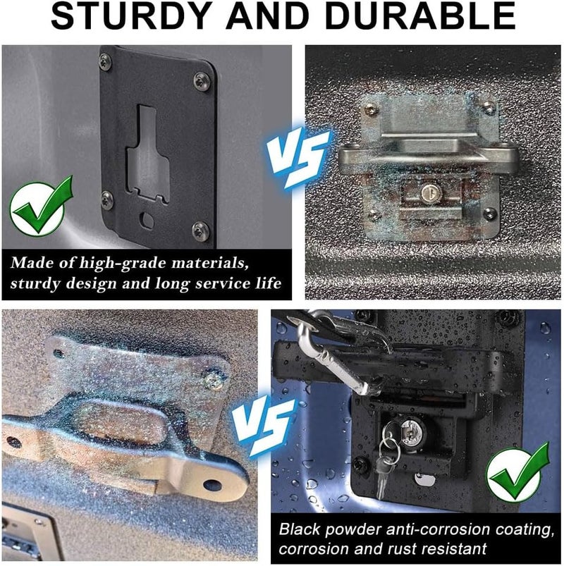 BIHEE Tie Down Anchors Plates 4 Pack Truck Bed Cargo Tie Down Brackets Compatible with Boxlink F150 2015-2025 and F250 F350 F450 F550 Super Duty 2017-2025 Replace for FL3Z99000A64B FL3Z-9928408-AB - Image 2